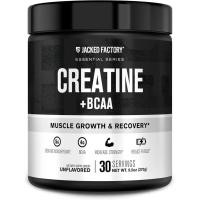 ราคา ครีเอทีนโรงงานแจ็ค + BCAAs Creatine Monohydrate + ผง BCAA เพื่อเพิ่ม PostWorkout Recovery Performance Lean Muscle Growth & ลดความเมื่อยล้า 30 เสิร์ฟ Unflat (50464446952)