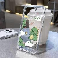 ราคา นิ่มกันกระแทก TPU เคสไอโฟน เคสโทรศัพท์ iPhone 11 12 13 14 15 Pro Max XR XS X 7 8P ไดโนเสาร์ (28908042640)