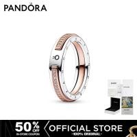 ราคา Pandora Sterling Silver And 14k Rose Gold-plated Ring With Clear Cubic Zirconia แหวนโรสโกลด์ (52362957940)