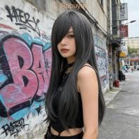 ราคา Rubuyou วิกผมยาวตรง ปัดผมหน้าม้าข้าง สำหรับคอสเพลย์ ฟู ดูสมจริง-COD (44607180186)