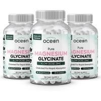 ราคา Organics Ocean Pure Magnesium Glycinate with Zinc - Maximum Strength Chelated Magnesium อาหารเสริมสําหรับผู้หญิงและผู้ชายสําหรับแผ่นแปะกล้ามเนื้อและรองรับ - 3 ขวด (52859649621)