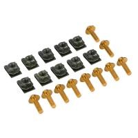 ราคา M5 รถจักรยานยนต์ Fairing Body Bolts & คลิป Spire Speed Fastener สกรูฤดูใบไม้ผลิถั่ว 10 ชิ้น (ทอง) (49564068507)