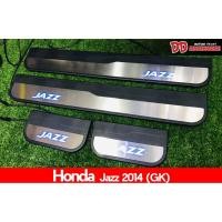 ราคา ชายบันได กันรอยประตู ชายบันไดมีไฟ Jazz GK 2014 2015 2016 2018 2020 ไฟสีฟ้า ขอบดำ (7933102234)