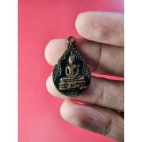 ราคา 00263 เหรียญ พระพุทธโสธร เหรียญหยดน้ำ กะไหล่ทอง ลงยาสีเขียว หลวงพ่อโสธร วัดโสธรฯ ฉะเชิงเทรา (29859832037)