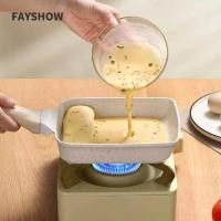 ราคา FAYSHOWTH กระทะไข่เจียวญี่ปุ่น, สี่เหลี่ยมผืนผ้า Anti Scalding Handle กระทะม้วนไข่, อุปกรณ์ครัวขนาดเล็ก Tamagoyaki NonStick กระทะสเต็กขนาดเล็กเตาทั้งหมด (47010861174)