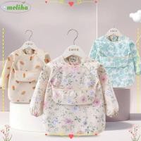ราคา โมลิฮา ผ้ากันเปื้อนแขนยาว,ข้าวกระเป๋าเสื้อให้อาหารเด็กเอี๊ยม,นุ่มเด็กให้อาหารสม๊อคกันน้ําเด็กวัยหัดเดินเอี๊ยม (49963361711)