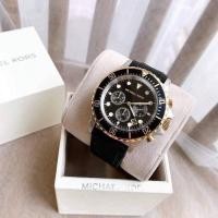 ราคา [ของแท้100%] นาฬิกาข้อมือผู้ชาย Michael kors MK8366 สีดำ สายเรซิ่น ระบบโคโนกราฟ (27612186451)