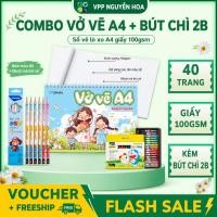 ราคา XO COMBO A4 สมุดวาดรูป 40 หน้า + ดินสอ 2B - สมุดวาดภาพสปริง A4 กระดาษ 100 แกรม (55761661306)