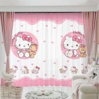 ราคา 2025 สไตล์ใหม่ HelloKitty การ์ตูน Hello Kitty ผ้ากอซผ้าม่านห้องเด็กสาวเจ้าหญิงสไตล์ห้องนอนสีชมพู (56408137780)