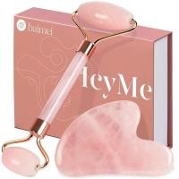 ราคา BEMEI IcyMe ลูกกลิ้งหยก & Gua Sha, Face Roller Redness ลดเครื่องมือดูแลผิว, Self Care สําหรับผู้ชายผู้หญิง, เครื่องนวดหน้า, ดวงตา, คอ, บรรเทาเส้นและริ้วรอย - Rose Qua (53710069288)