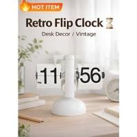 ราคา Retro Flip Clock/Premium Retro Flip Clock Vintage Desk Decor/Retro Flip Clock 6000 + ขายในเกาหลี Vintage Desk Decor ความงามนาฬิกาตั้งโต๊ะ (57957395229)