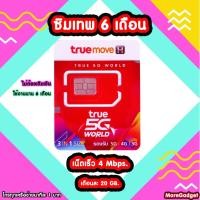 ราคา (ลงทะเบียนก่อน 31/10/2023)ซิมเทพ6เดือน ซิมทรู ซิมเน็ต 20GB/เดือน ไม่ต้องเติมเงิน (8194409734)
