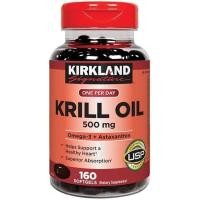 ราคา Kirkland Signature Krill Oil 500 Milligram 160 ซอฟท์เจล (49409981507)