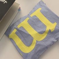 ราคา Minmin1of1 color pouch lemon skyblue (11527581789)