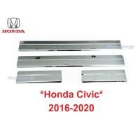 ราคา ชายบันไดประตู สคัพเพลท Honda Civic 2016-2020 ฮอนด้า ซีวิค สแตนเลสสตีล คิ้วกันรอยขอบประตู กาบบันได ชายบันได กันรอยประตู (2827417423)