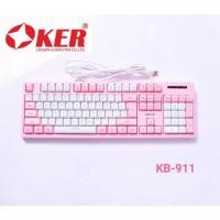 ราคา OKER ROSE PINK Gaming Keyboard RGB คีย์บอร์ดสีชมพู สวยๆ OKER KB-911 (22084229081)