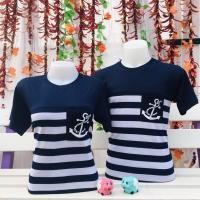 ราคา เสื้อยืดคอกลม เสื้อคู่รัก ลายสมอเรือ สีกรม-ขาว (ราคาต่อตัว) (8524644427)