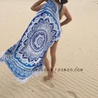 ราคา Mandala อินเดีย Mandala Tapestry Handmade Tapestry สไตล์ชาติพันธุ์ผ้าเช็ดตัวชายหาดรอบผ้าปูโต๊ะเสื่อโยคะแผ่นปูพื้น (43531400164)
