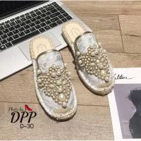 ราคา พร้อมส่งราคาพิเศษ S.38,S.39รองเท้าแตะเปิดส้นแต่งมุก (29080849504)