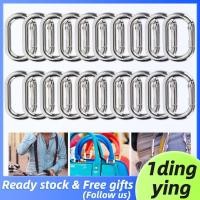 ราคา 1dingying.th Fdit 20 ชิ้นรูปไข่ฤดูใบไม้ผลิหัวเข็มขัด Snap คลิปตะขอสายคล้องกระเป๋าสตางค์ Carabiner สำหรับกระเป๋าพวงกุญแจ (เงินสีดำ) (43732689870)