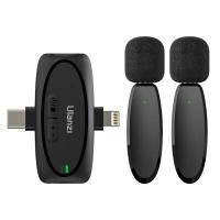 ราคา ไมโครโฟนไร้สาย รุ่น Ulanzi V6 Dual Wireless Lavalier Microphone ไมค์หนีบปกเสื้อ แบบ 2 ไมค์ (24572847472)