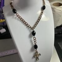 ราคา สร้อยทองแดงกางเขนอัญมณีดำ (42729483304)