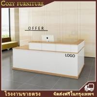 ราคา โต๊ะคิดเงิน Counter Bar เคาน์เตอร์ เคาน์เตอร์แคชเชียร์ เคาน์เตอร์กาแฟ กว้าง 60 ซม. สูง 100 ซม. (21578899079)