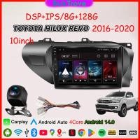 ราคา 10 นิ้ว android ติดรถยนต์ TOYOTA HILUX REVO 2016-2020 Android14.0 RAM8 RAM128 WIFI GPS YouTube 2DIN Apple CarPlay (44430507219)