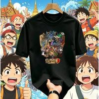 ราคา ((จัดส่งตลอด 24 ชั่วโมง) Clash of Clans Classic Strategy Mobile Game Theme เสื้อยืดผู้ชายผู้หญิงทุกวัน Tops (43181011143)