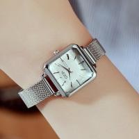 ราคา Gedi minimalist compact stainless steel strap watch, niche high-value square waterproof quartz watch (55657054739)
