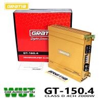 ราคา GRATIA เพาเวอร์แอมป์ ขับลำโพงเสียงกลาง ClassD 4Channel 2000w Gratia GT-150.4 (ของแท้) (45506307082)