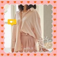 ราคา เสื้อเชิ้ตผูกหลังลายทาง / ส่งฟรี ลทบ. (3420404154)
