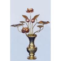 ราคา BRONZE LOTUS VASE (แจกันพร้อมดอกไม้) (52260498672)