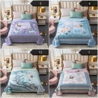 ราคา ผ้าห่มผ้าใยไหม 7 ฟุต ลายสวยมาก เนื้อผ้าเย็นสบาย【200 x 230 ซม.】 (13427745352)