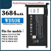 ราคา ใหม่พอดี Dell WDXOR แบตเตอรี่แล็ปท็อป Inspiron14 15 7560/7460/7472/7572 (49862329746)