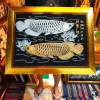 ราคา กรอบรูป ปลามังกร ปลามังกรเงิน ทอง ของขวัญ วันเกิด ขึ้นบ้านใหม่ เปิดร้าน เกษียณ สวัสดีปีใหม่ ตรุษจีน เสริมฮวงจุ้ยบ้าน (3354745471)