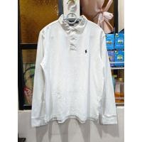 ราคา เสื้อคอยืดปกโปโลแขนยาว (Long-Sleeved Polo Shirt) Polo Ralph Lauren สีขาวปักม้ากรม (41332705740)