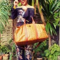 ราคา (USED/AUTHENTIC) MCM Vintage Brown Boston Weekend/Travelling Bag ❤14,500-❤ (1020256943)