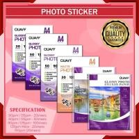 ราคา QUAFF Inkjet Photo Sticker Paper Glossy (90GSM & 135GSM) A4 & A3 ขนาด - 20 & 50 แผ่นต่อแพ็ค (24397960647)
