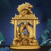 ราคา Feng Shui Copper Dragon Fish Ornaments ,Carp Jumping Door Home Living Room Desktop Decor (57104151487)