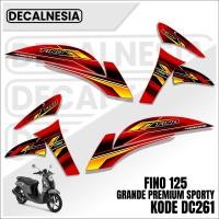 ราคา Yamaha Fino FI 125 Grande Premium Sporty 2021-2026 Racing Motorcycle Striping Sticker DC261 (49612046444)