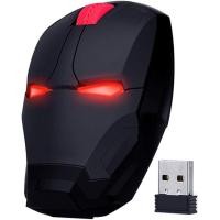 ราคา เมาส์ไร้สาย Iron Man 2.4G เมาส์คอมพิวเตอร์ออปติคัลสําหรับแล็ปท็อปเดสก์ท็อป PC Mac (สีดํา) (56711485160)