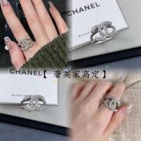 ราคา Chanel Original เปิดแม่พิมพ์ CH @ NEL หนาชุบ k Gold สี Retention Double C แหวนเพชร coco Swarovski ค (51861538537)