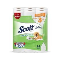 ราคา [สินค้าส่งด่วน] สก็อตต์เอ็กซ์ตร้าซุปเปอร์จัมโบ้ 24ม้วน SCOTT EXTRA SUPER JUMBO 24 ROLLS (44762084285)