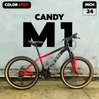 ราคา รถจักรยาน เสือภูเขา CANDY M1 ล้อ 24 นิ้ว งานสวย คุณภาพดี (24642189816)