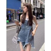 ราคา ชุดเอี๊ยมยีนส์ขาสั้น ต้นขาแต่งรอยขาด สไตล์ขากว้าง มีกระเป๋าด้านหน้า ใส่สบาย น่ารักๆเท่ๆเซอๆ (24312036621)