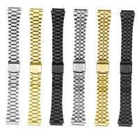 ราคา 18 มม.สายนาฬิกาเหล็กสําหรับ CASIO A158/A159/A168/A169/B650 AQ230/700 A158W A168 คลาสสิก AE-1200 เงินสายโลหะสีดํา (50862877840)