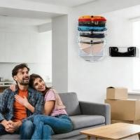 ราคา 2 ชิ้นหมวก Wall Racks ประหยัดพื้นที่อะคริลิคติดตั้งจัดเก็บสำหรับเบสบอลหมวกสีดำ (45557428670)