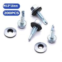 ราคา สกรูดูด สกรูยิงแผ่นซ้อน #M4-8x16mm. สกรูอ้วน สกรูยิงเมทัลชีท แปเหล็กปลายสว่าน(ชุบดาโก้) ยิงหลังคาเมทัลชีทโครงเหล (44011981960)