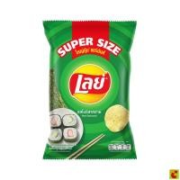 ราคา เลย์ มันฝรั่งทอดกรอบแผ่นเรียบ รสโนริสาหร่าย 180 ก. (48663343598)